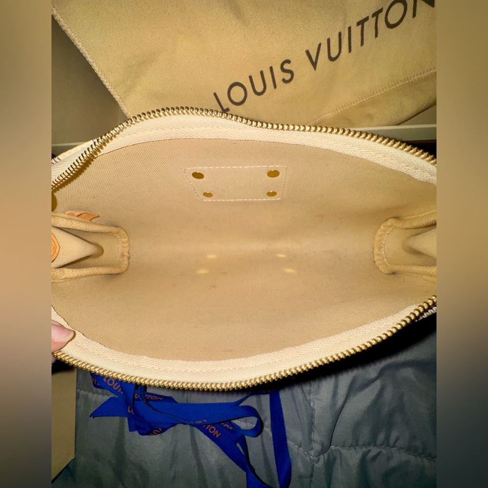 Discontinued Louis Vuitton Damier Azur Eva Gold Accents Dustbag Gift Box/Receipt - Picture 10 of 16